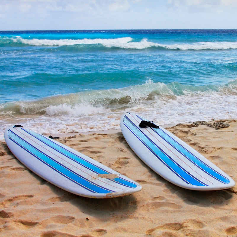 Barbados surfing