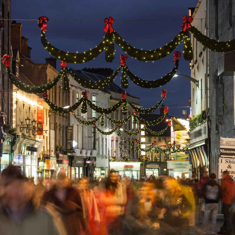 Ireland colorful Christmas street
