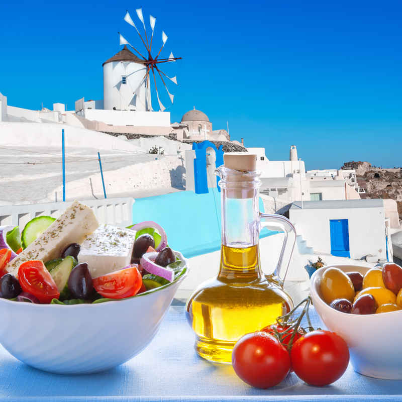 Santorini famous restaurant